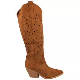 PHILIPPA Camel Below Knee Western Cowboy Boots