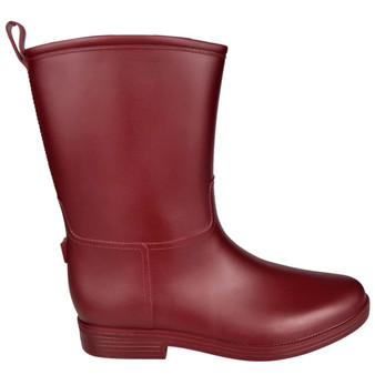 DARCY Red Mid Calf Grip Waterproof Walking Snow Rain Wellies Boots