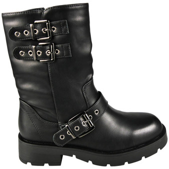 MORWENNA Black Ankle Chelsea Comfy Lined Fashion Winter Boots