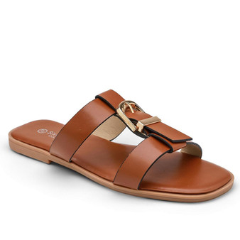 ARYA Camel Ladies Open Toe Walking FlipFlop Sliders