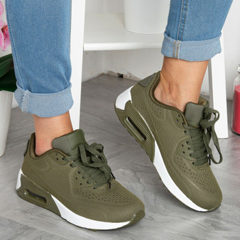 Aileen Green Lace Up Sports Trainers