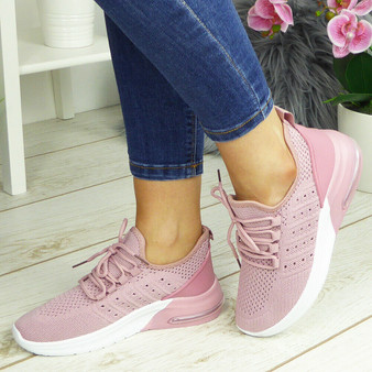 SERGI Pink Running Gym Comfy Trainers 
