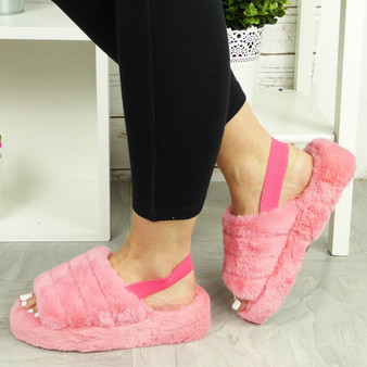 JACQUELINE Pink Slingback Mules Sandals