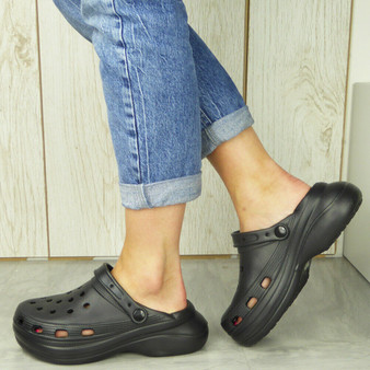 ALAIZA Black Summer Comfy Sliders  Shoes 