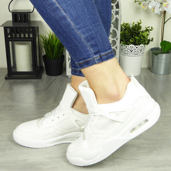 ZENTONI White Trainers Gym Lace Up Shoes