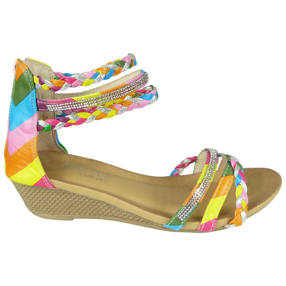 SHY Multi Summer Diamante Strappy Sandals 