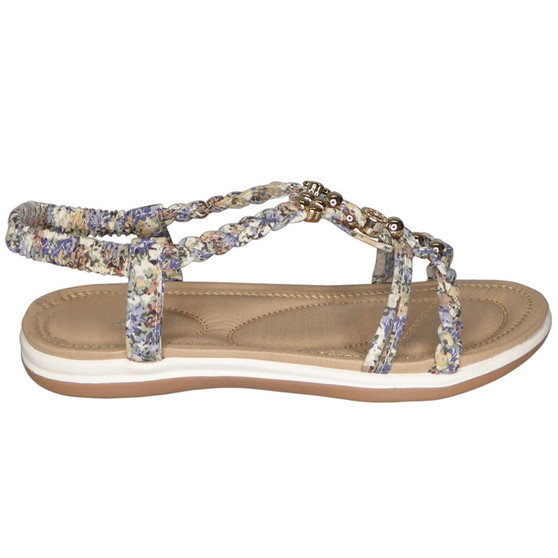 RUKIA Flower Summer Elastic Strappy Sandals 