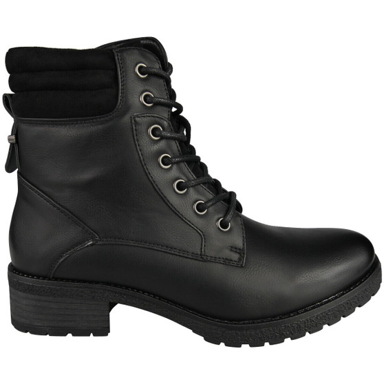 ANNCY Black Warm Ankle Army Work Boots