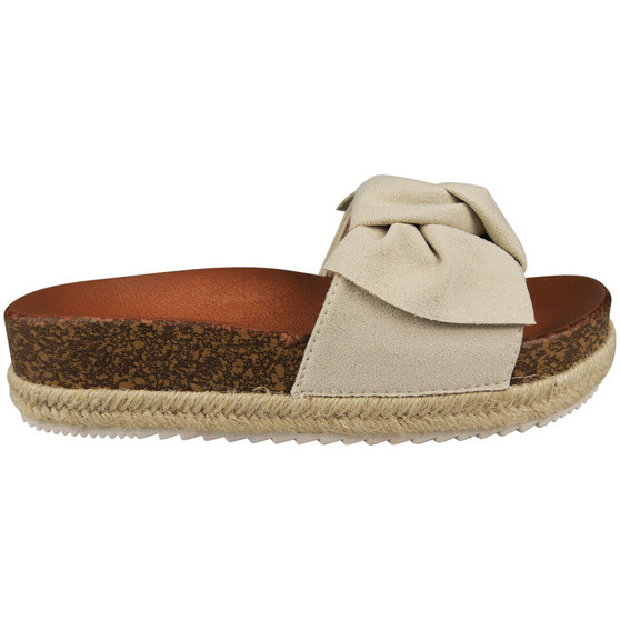 GIORDANA Beige  Grip Beach Summer Mules Sandals