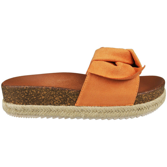 GIORDANA Orange  Grip Beach Summer Mules Sandals