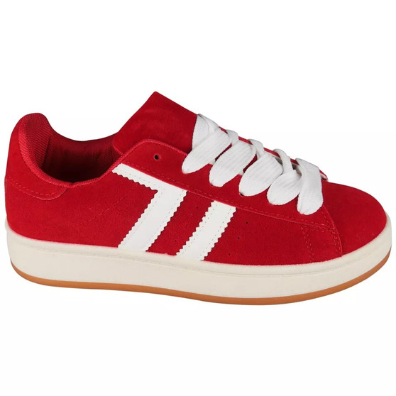 SIBYLLE Red Lace Up Comfy Pumps Gym Trainers