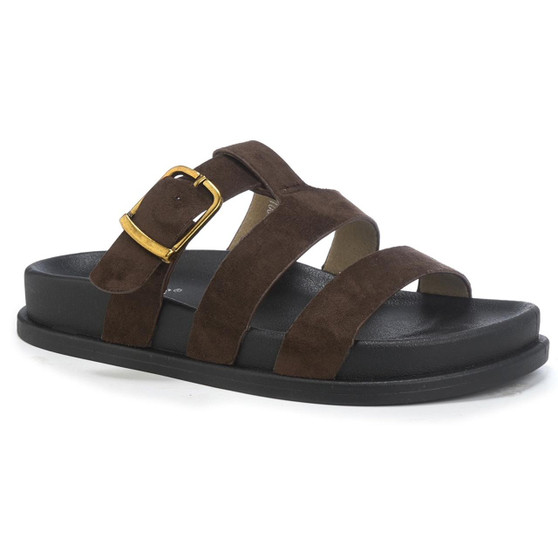 JADE Brown Open Toe Comfy Comfort Summer Mules