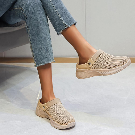 LILLIAN Khaki Ladies Slingback Slip On Comfort Shoes