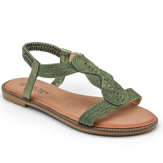 RYLEE Ladies Green Slingback Comfort Stylish Summer Sandals