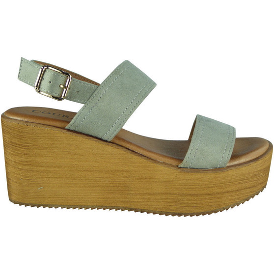 Makayla Grey Sling Back Buckle Sandals