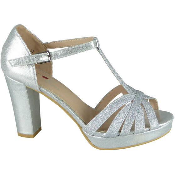 Kristi Silver Wedding Party Sandals