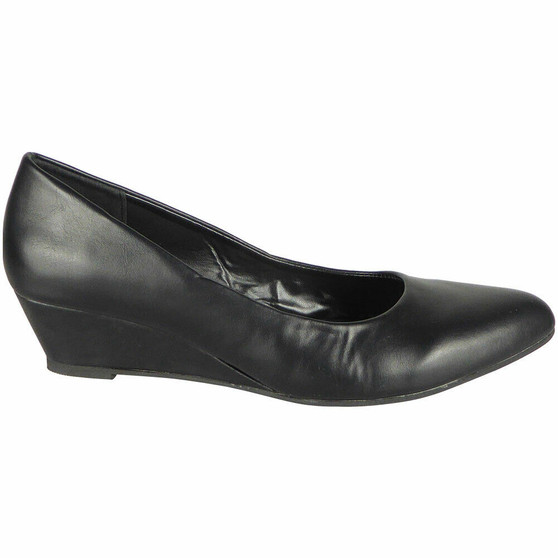 Jimena Black Big Sizes Wedge Court Work Shoes