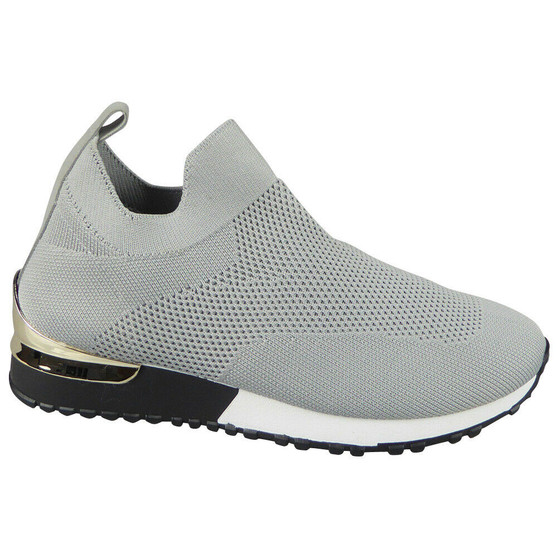 Laken Grey New Sock Wedge Slip On Trainers 