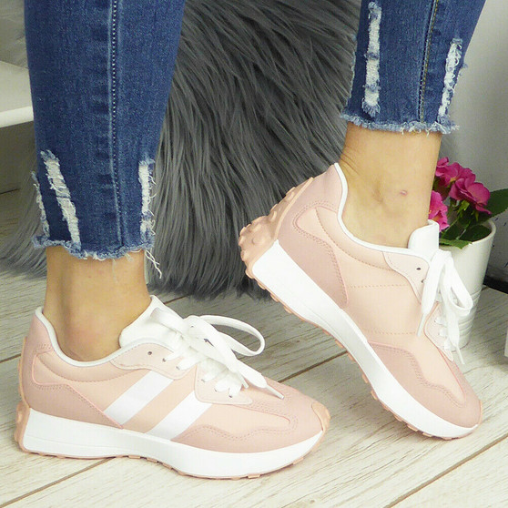 DAISY Pink Platform Comfy Wedge Trainers