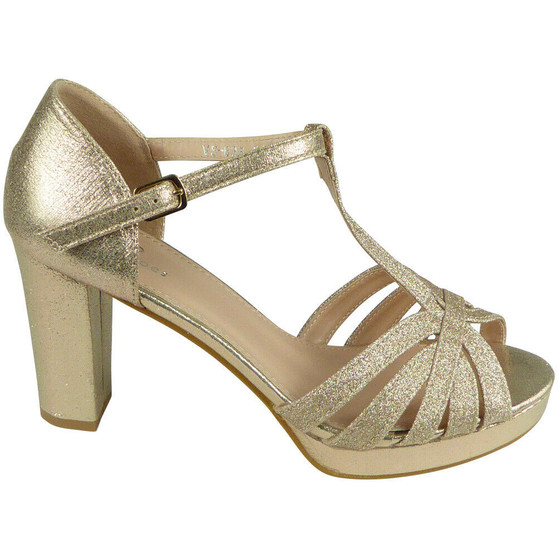  Kristi Gold Wedding Party Sandals