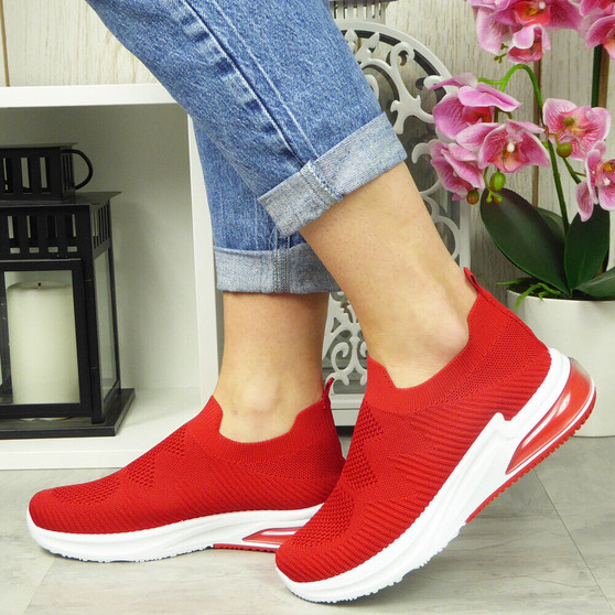 NATASCHA Red Sock Plimsole Shoes