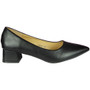 JIHAN Black Pu Pointed Court Heel Shoes 