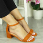 KAISLEY Orange Bridal Going Out High Heel Sandals 