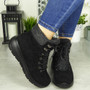 HAYLEE Black Winter Warm Fleece Comfy Shoes 