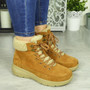 HAYLEE Camel Winter Warm Fleece Comfy Shoes 