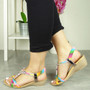 JERRISA Multi Summer Wedges Elastic Sandals