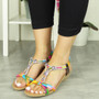 JERRISA Multi Summer Wedges Elastic Sandals