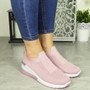 TOBY Pink Jogging Plimsole Sock Trainers Sneakers