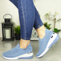 TOBY Blue Jogging Plimsole Sock Trainers Sneakers