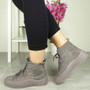 BRISHKY Grey Trainers Plimsole Lace Up Shoes
