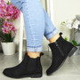 CLARA Black Chelsea Casual Zip Comfy Shoes