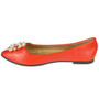 PRETIKA Red Loafers Office Work Flat Comfy Shoes