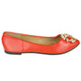 PRETIKA Red Loafers Office Work Flat Comfy Shoes
