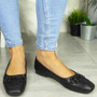 ZORA Black Loafers Cushion Flat Shoes