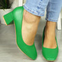 PRETTIZY Green Court Ponited Heel Casual Shoes