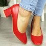 PRETTIZY Red Court Ponited Heel Casual Shoes