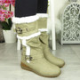 MARKITO Khaki Mid Calf Warm Winter Boots