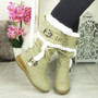 MARKITO Khaki Mid Calf Warm Winter Boots