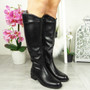 MATHARIS Black Mid Calf Warm Zip Boots