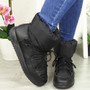 YAILIN Black Winter Ankle Trainers Boots 