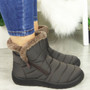 LIYLA Brown Winter Comfy Ankle Zip Boots