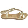 BALTY Gold Elastic Open Toes Sandals