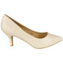 FRITA Beige Court Heel Bridal Shoes 