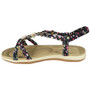 PICKA BLACK Elastic Strappy Bling Sandals