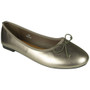 BILLY Pewter Ballerina Slip On Flat Shoes