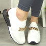 AZYLA Black Sock Trainers Slip On Pumps Shoes